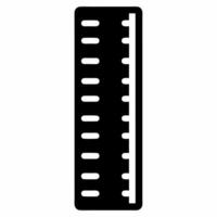 ruler vertical black fill icon vector