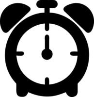 alarm black fill icon vector