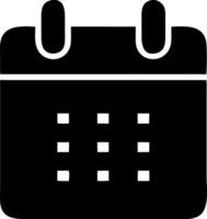 calendar days black fill icon vector