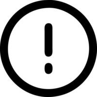circle exclamation black fill icon vector