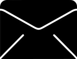 envelope black fill icon vector