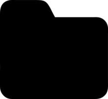 folder black fill icon vector