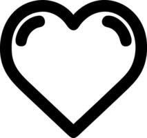 heart black fill icon vector