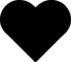 heart black fill icon vector