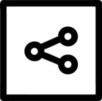 share from square black fill icon vector