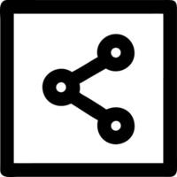 share from square black fill icon vector