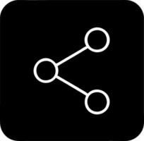 share from square black fill icon vector