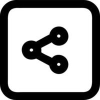 share from square black fill icon vector