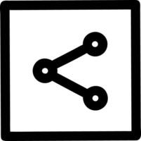 share from square black fill icon vector
