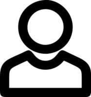 user black fill icon vector