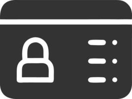 address card black fill icon vector