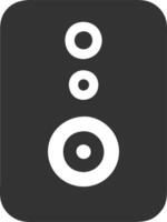 computer speaker black fill icon vector