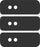 database black fill icon vector
