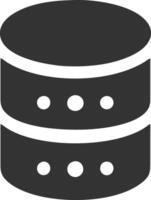 database black fill icon vector