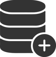 database black fill icon vector