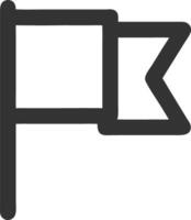 flag black fill icon vector