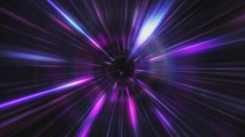 Flying through a galaxy of stars, light beams and particles at super fast hyperspace warp speed. Starburst space tunnel concept. Looping, full HD interstellar motion background animation. video