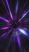 Vertical - Flying through a galaxy of stars, light beams and particles at super fast hyperspace warp speed. Starburst space tunnel concept. Looping, full HD interstellar motion background animation. video