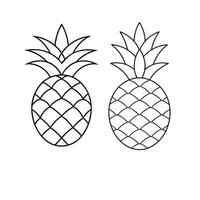 pineapple isolated illustration on white background vector