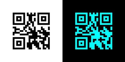 Fake QR code scan me illustration. vector