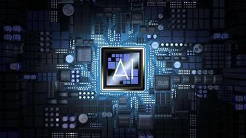 AI Concept with Computer Processor video