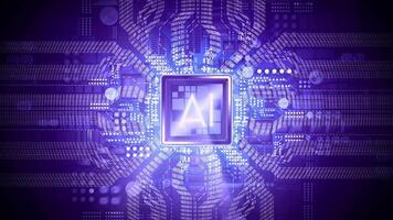 AI Concept with Computer Processor video