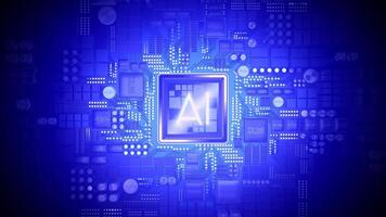 AI Concept with Computer Processor video