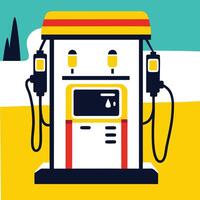 fuel dispenser colourful design illustration vector