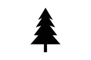 balsam fir tree in silhouette vector