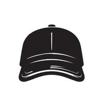 Cap silhouette. Baseball hat logo, icon design. cap illustration black and white vector