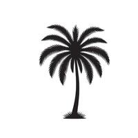 Plam tree silhouette. Date tree silhouette. palm tree logo, icon design black and white. vector