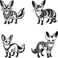 Design A Fennec Fox Silhouette vector