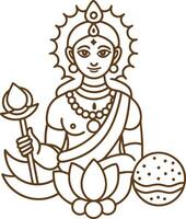 Design a line art representation of Lord Krishna as the cosmic being vector