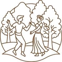 Design a line art representation of Lord Krishna as the cosmic being vector