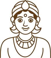 Design a line art representation of Lord Krishna as the cosmic being vector