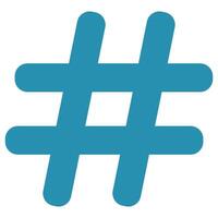 Hashtag illustration isolated on white background. vector