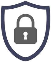 Shield key icon isolated on white background. vector