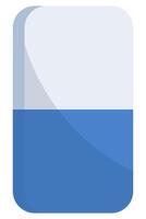 Flat icon of rubber eraser isolated on white background. vector