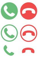 Phone call set icon isolated on white background. vector