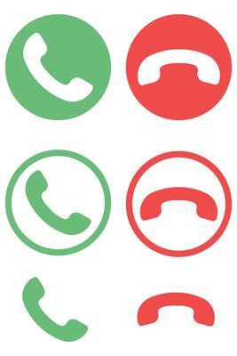 Phone call set icon isolated on white background.