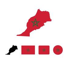 Morocco flag. Set of Morocco Flags Collection. vector
