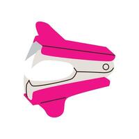 of pin remover stapler, flat style illustration pink color stapler remover isolate on white for office and study design. vector