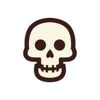Set of doodle skulls with bones vector