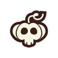 Set of doodle skulls with bones vector