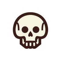 Set of doodle skulls with bones vector