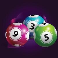 pool ball with the number on the colorful gradient background. vector