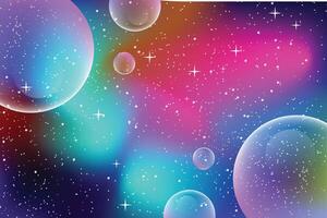 a Gradient colorful background with bubbles vector