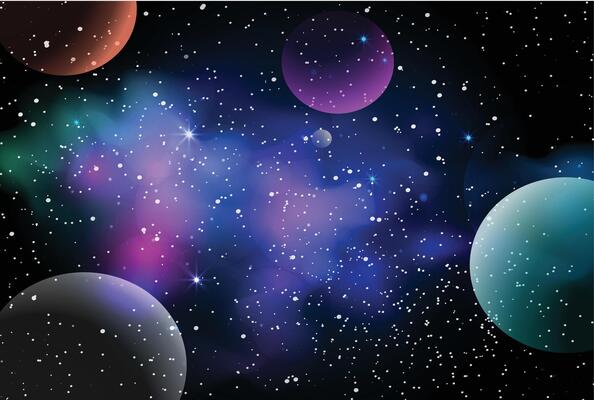 a Gradient colorful background with bubbles