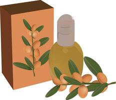 packaging and bottle with argan ilio for aesthetics- vector