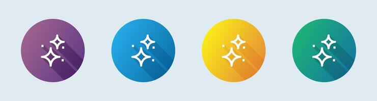Highlight line icon in flat design style. Favourite signs illustration. vector